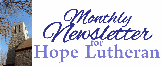 Photo of church, link to Monthly Newsletter